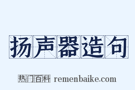 扬声器造句是什么意思的图片